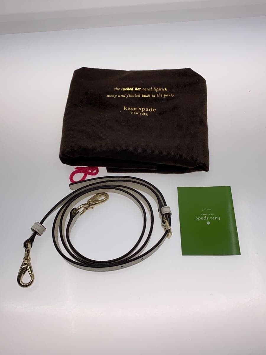 kate spade new york handbag leather BEG plain 7
