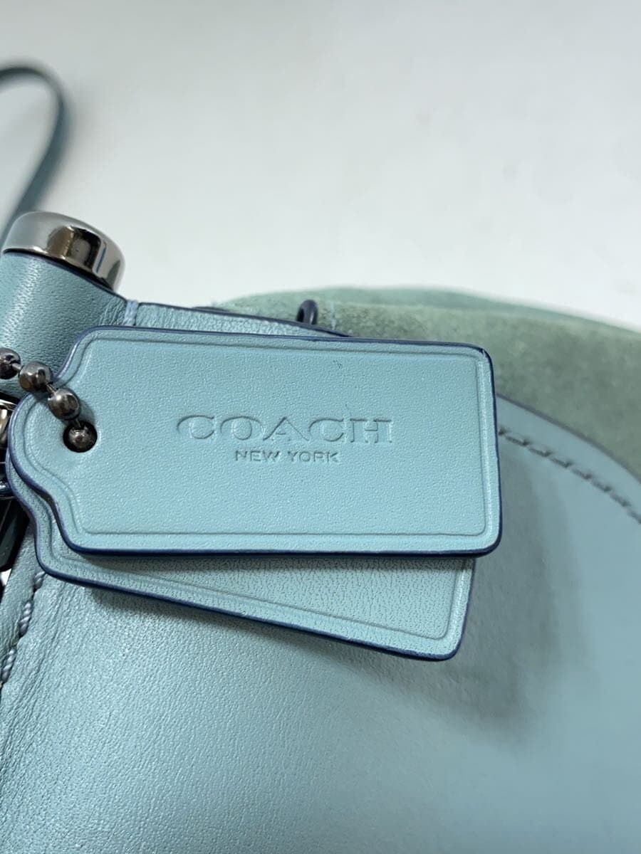 COACH Shoulder Bag_All Leather Leather Blue Solid 59048 Turnlock 5