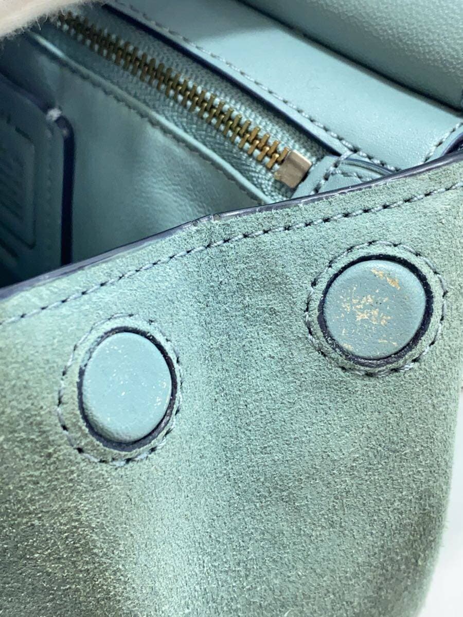 COACH Shoulder Bag_All Leather Leather Blue Solid 59048 Turnlock 7