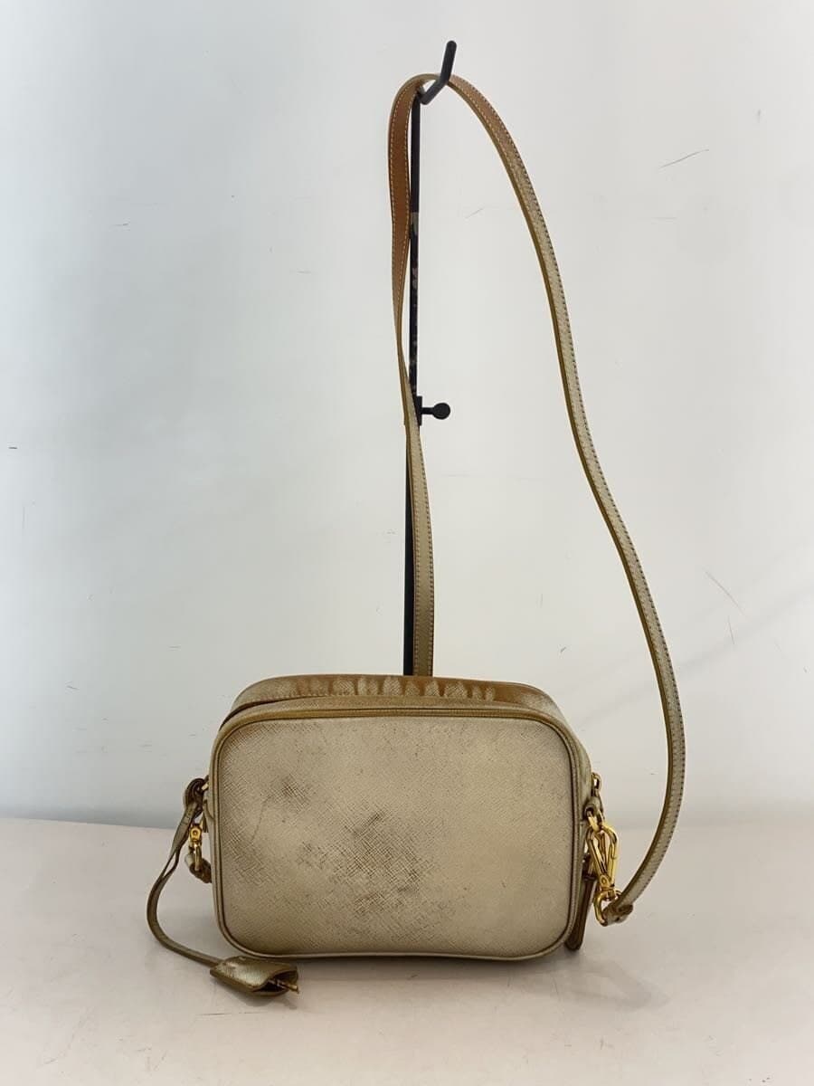 PRADA shoulder bag leather BEG 3
