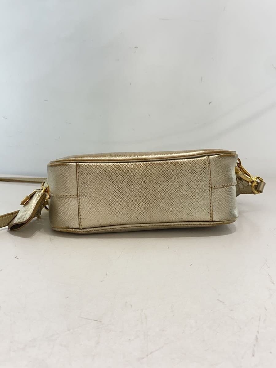 PRADA shoulder bag leather BEG 4