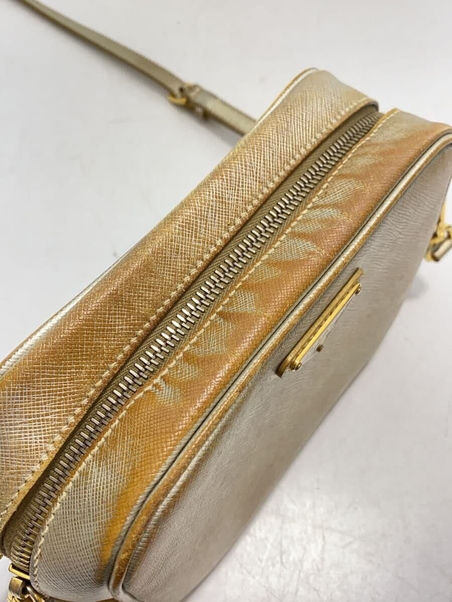 PRADA shoulder bag leather BEG 7