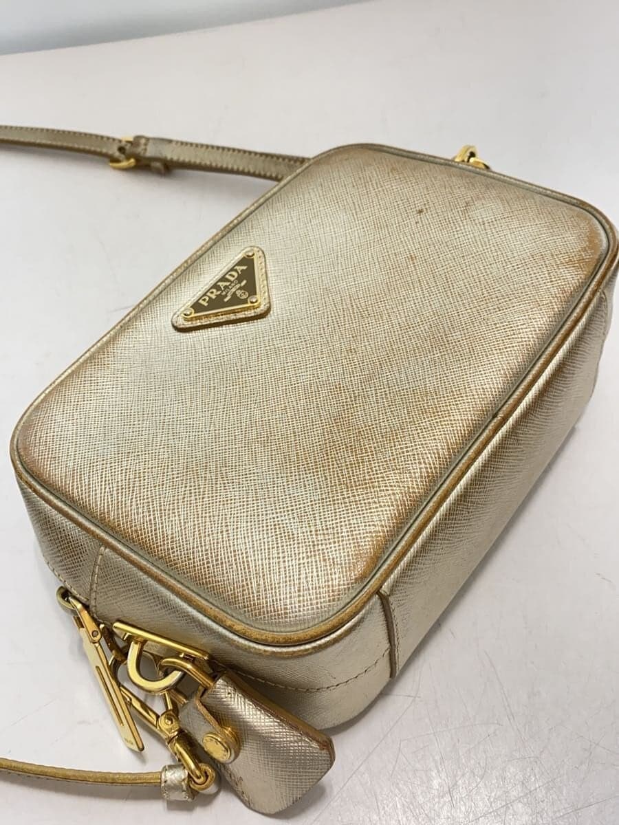 PRADA shoulder bag leather BEG 8