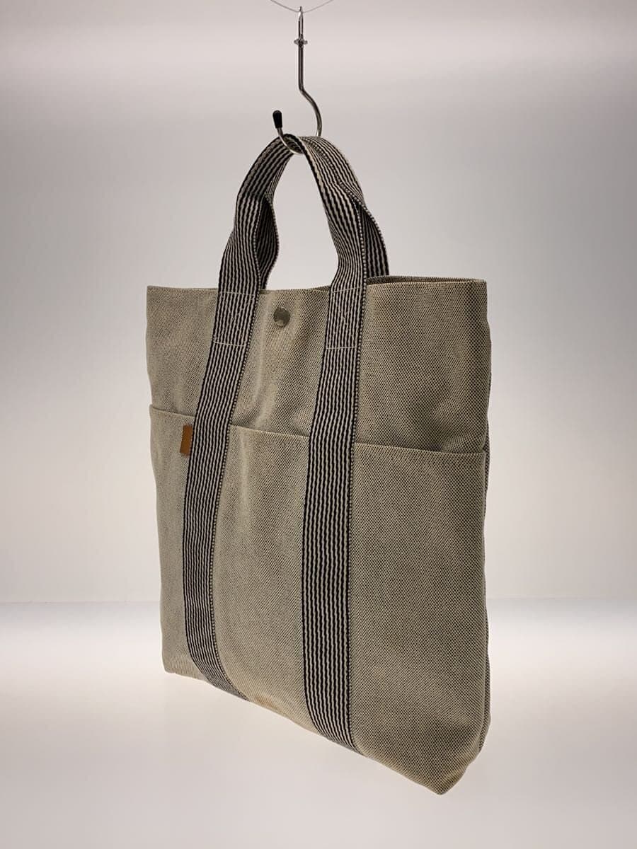 HERMES tote bag canvas WHT 2