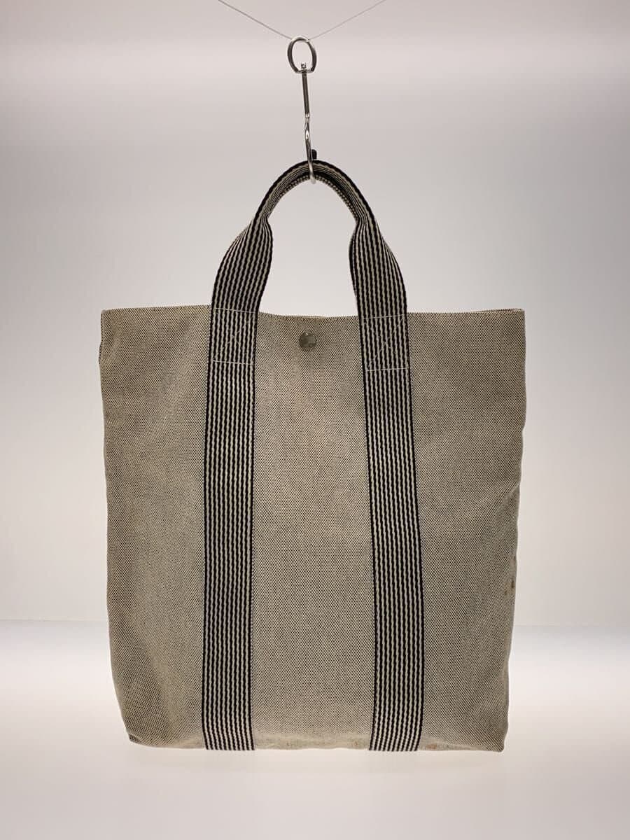 HERMES tote bag canvas WHT 3