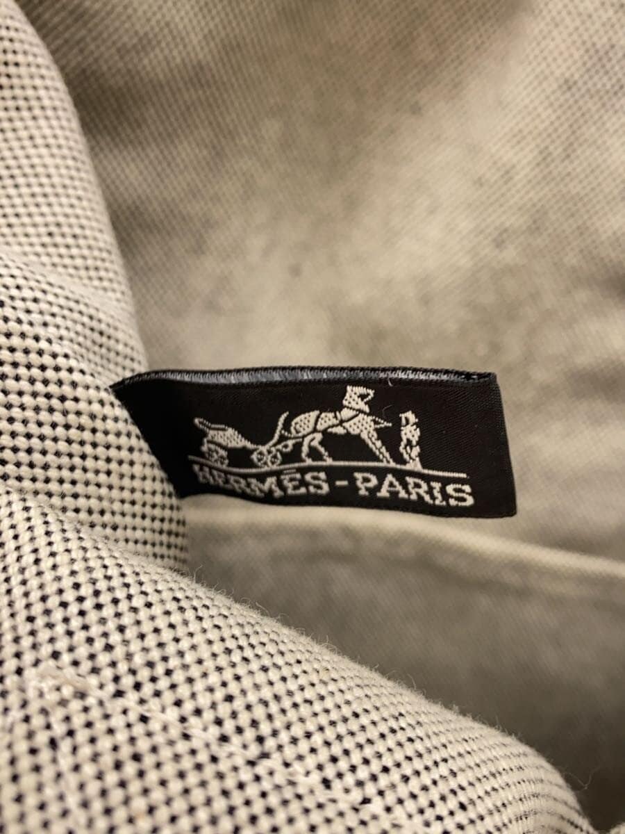 HERMES tote bag canvas WHT 5