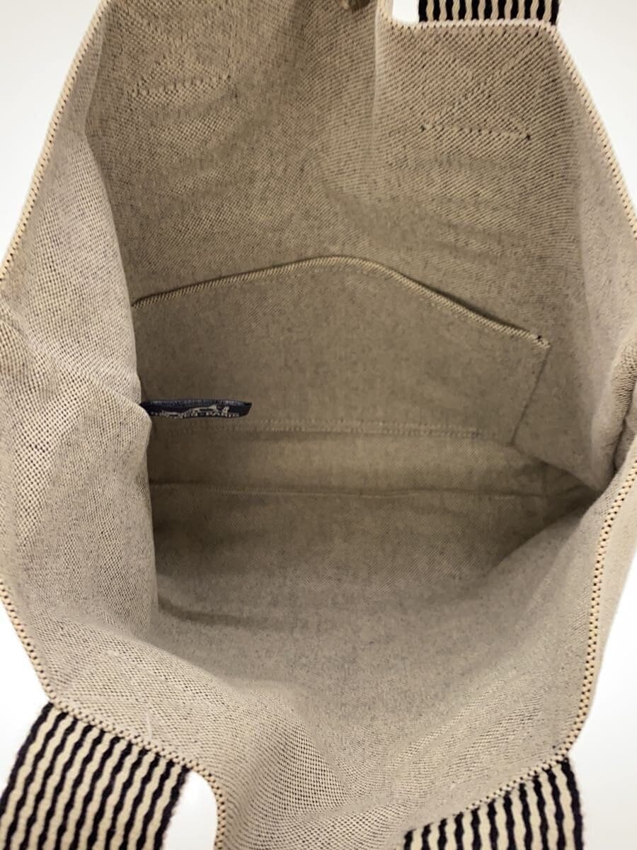 HERMES tote bag canvas WHT 6