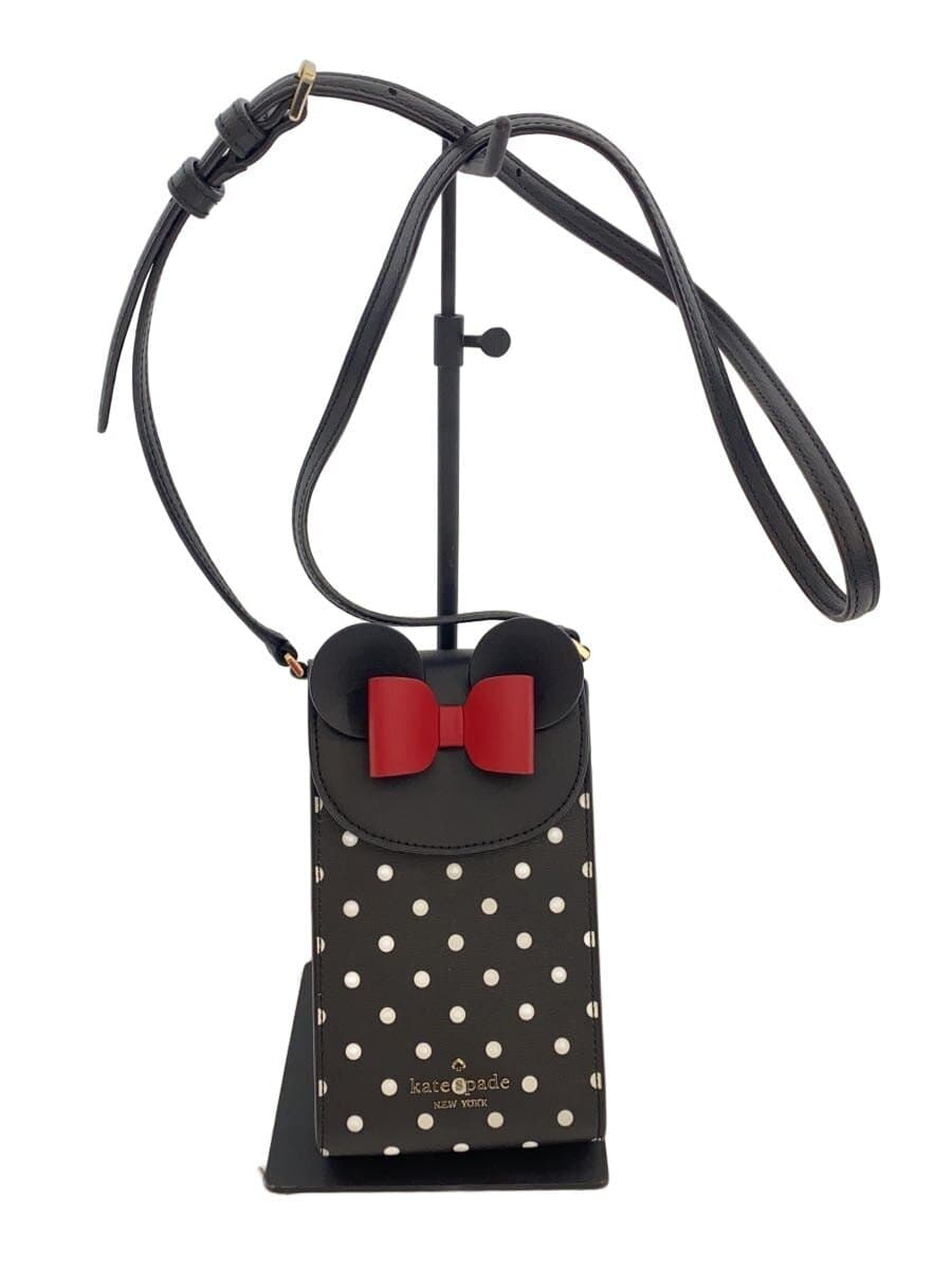 kate spade new york × Disney × Disney Shoulder Bag Leather BLK Iridescent K4830