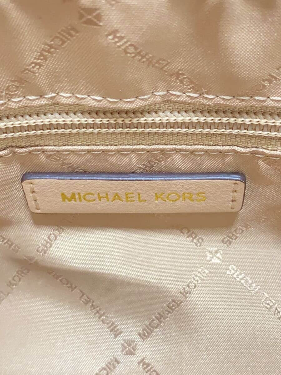MICHAEL KORS tote bag leather beige plain AB-2301 5