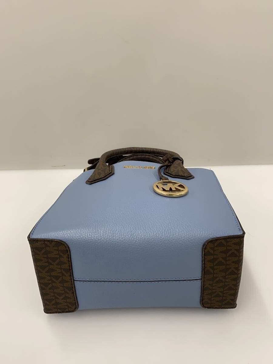 MICHAEL KORS Shoulder Bag Leather Blue All-over Pattern AC-2110 4