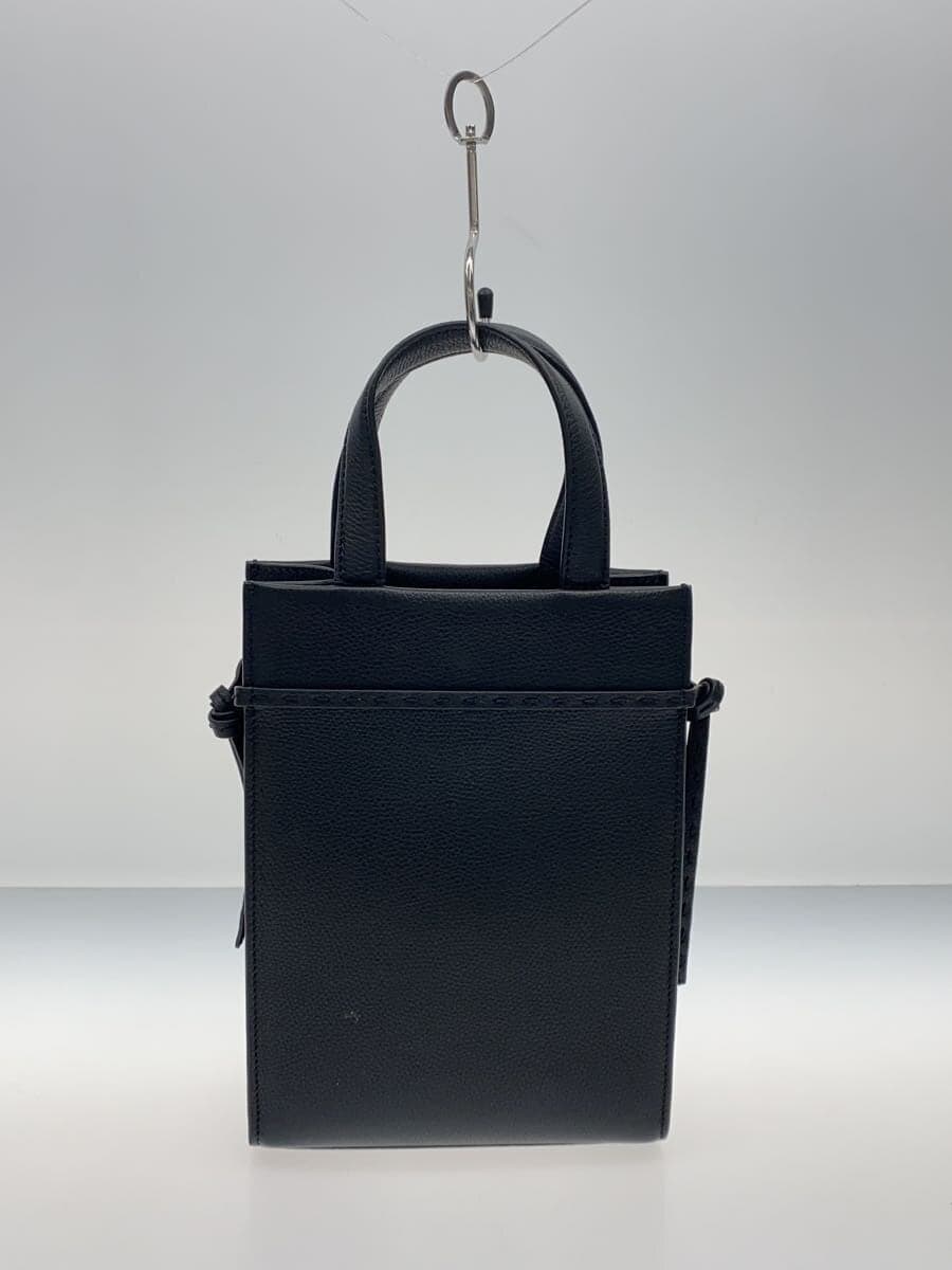 FENDI Shoulder Bag Leather Black 3