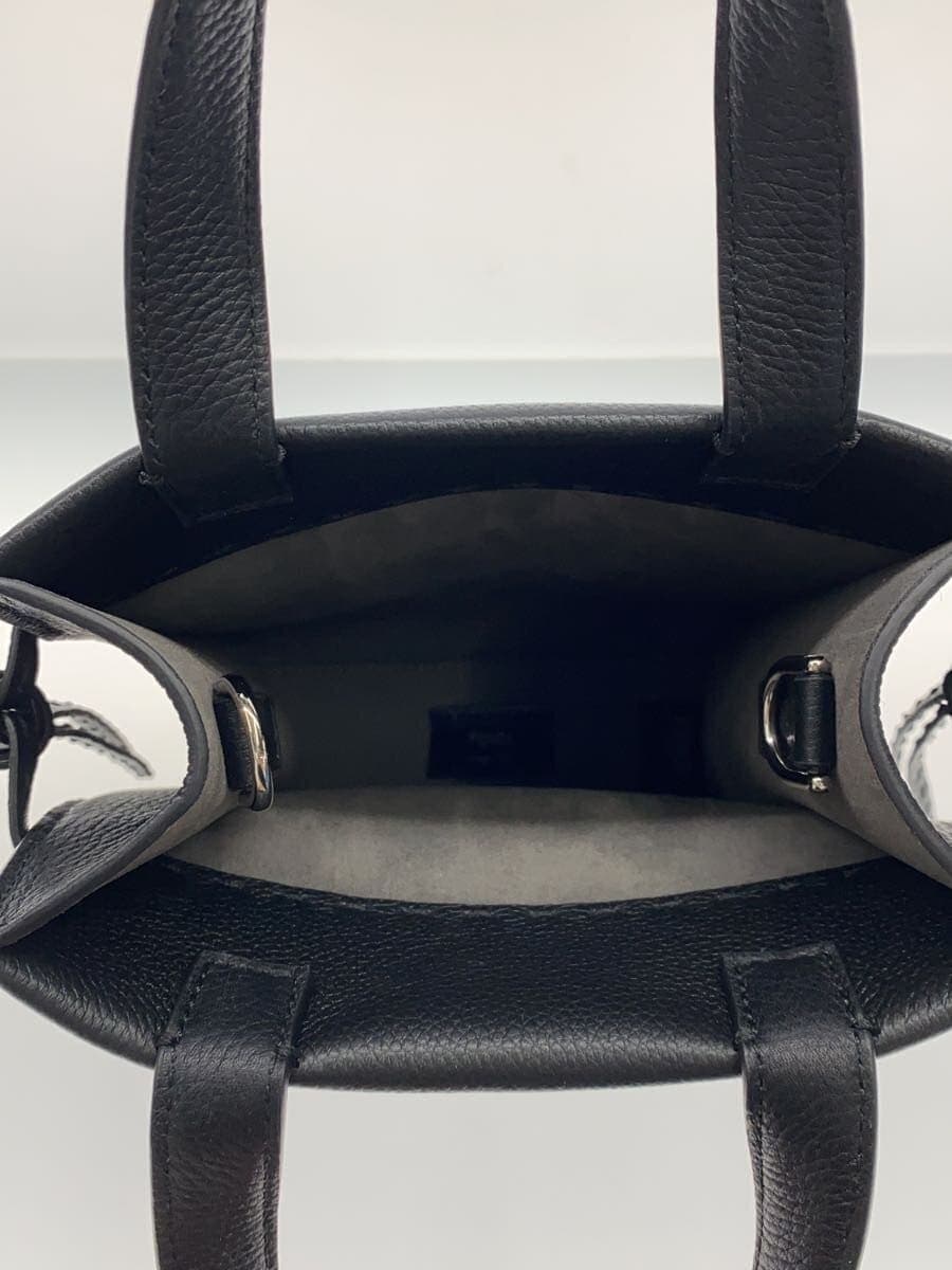 FENDI Shoulder Bag Leather Black 6