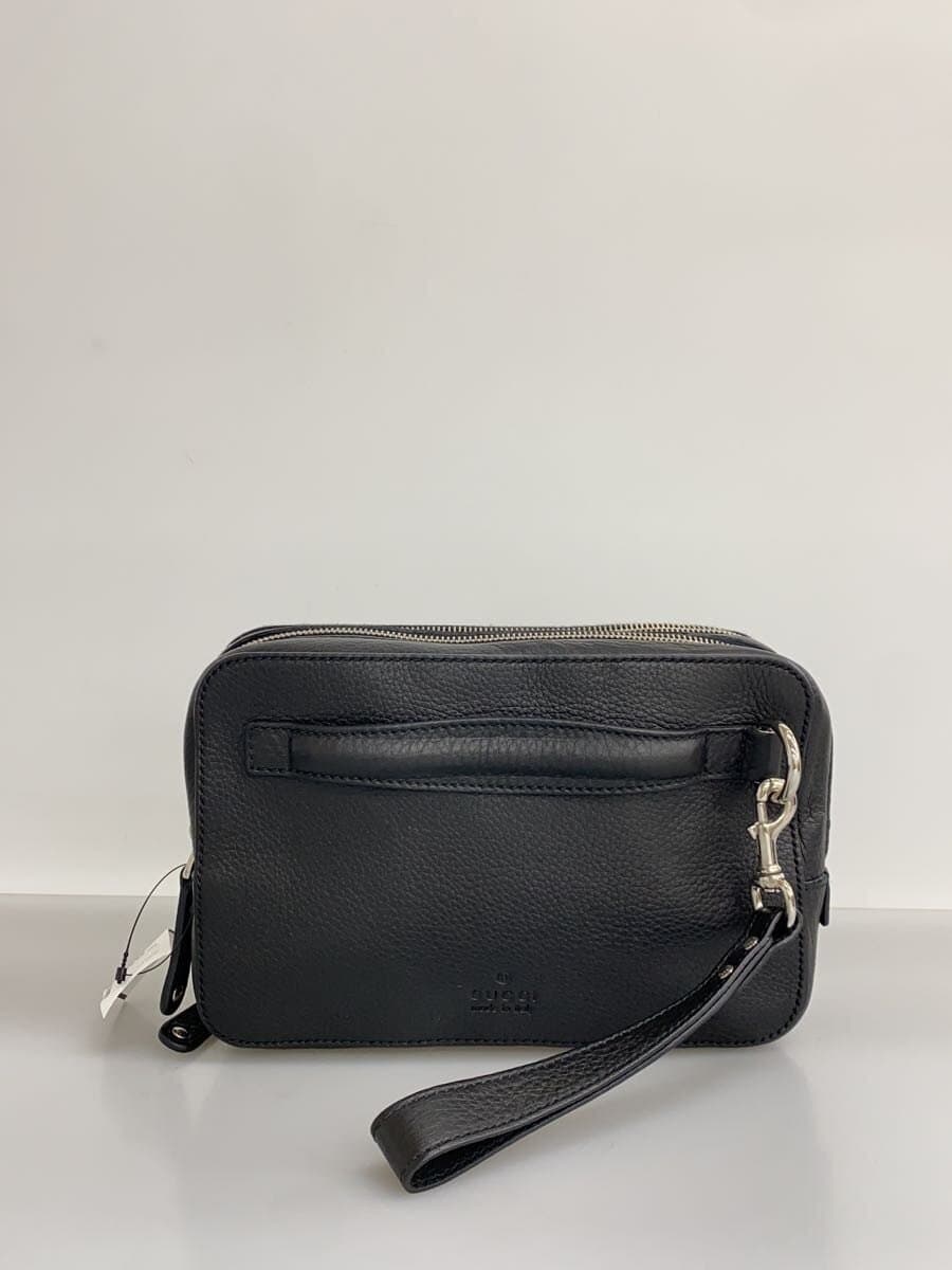 GUCCI Second Bag Leather Black 256076