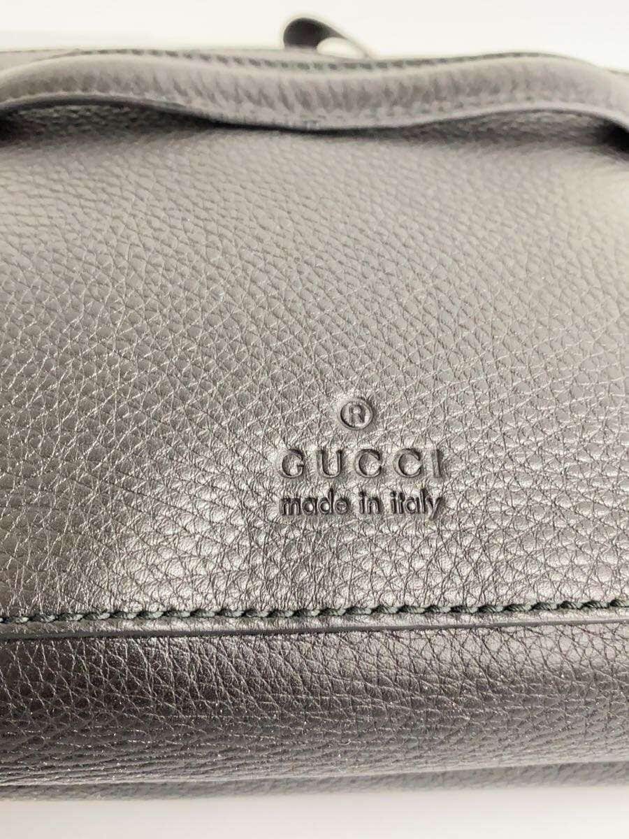 GUCCI Second Bag Leather Black 256076 5