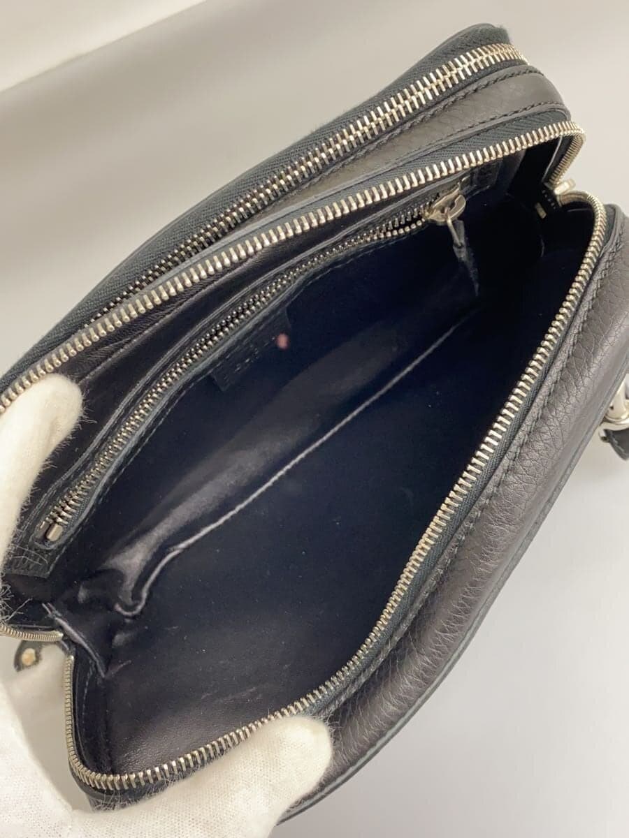 GUCCI Second Bag Leather Black 256076 6