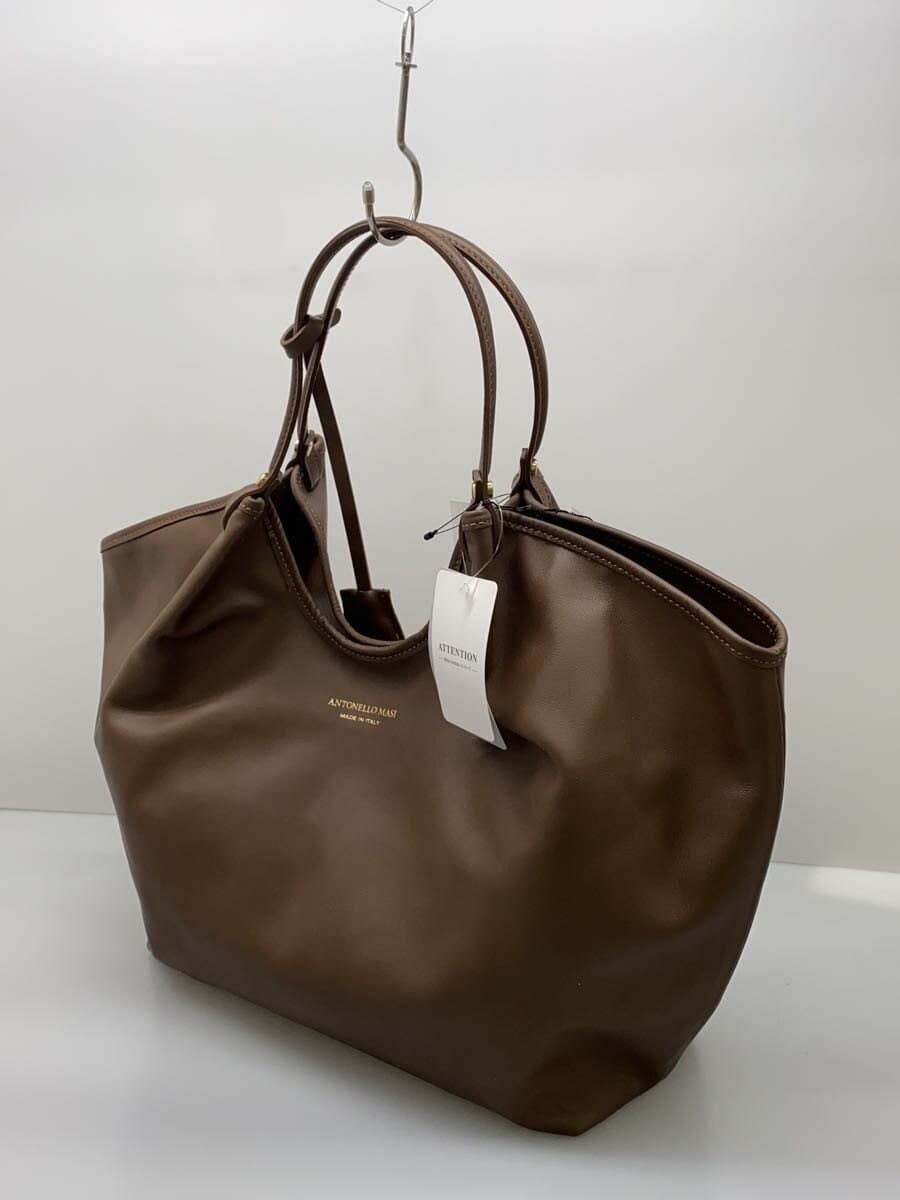 Other Brand x SLOBE IENA(IENA SLOBE)ANTONELLO MASI Tote Bag Cowhide Brown Solid 26-092-913-0016-1-0 2