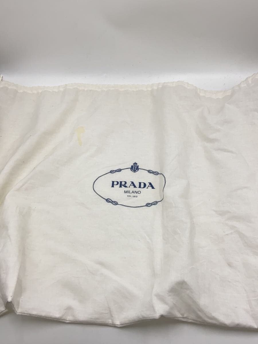 PRADA Tote Bag Canvas BEG 7