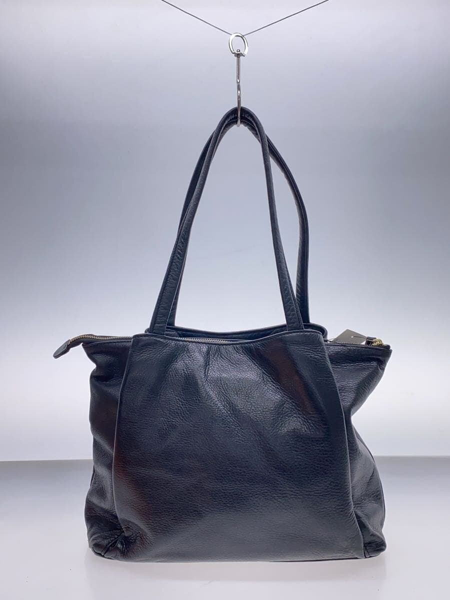 HALEINE Tote Bag Cowhide BLK Plain 07000295 3