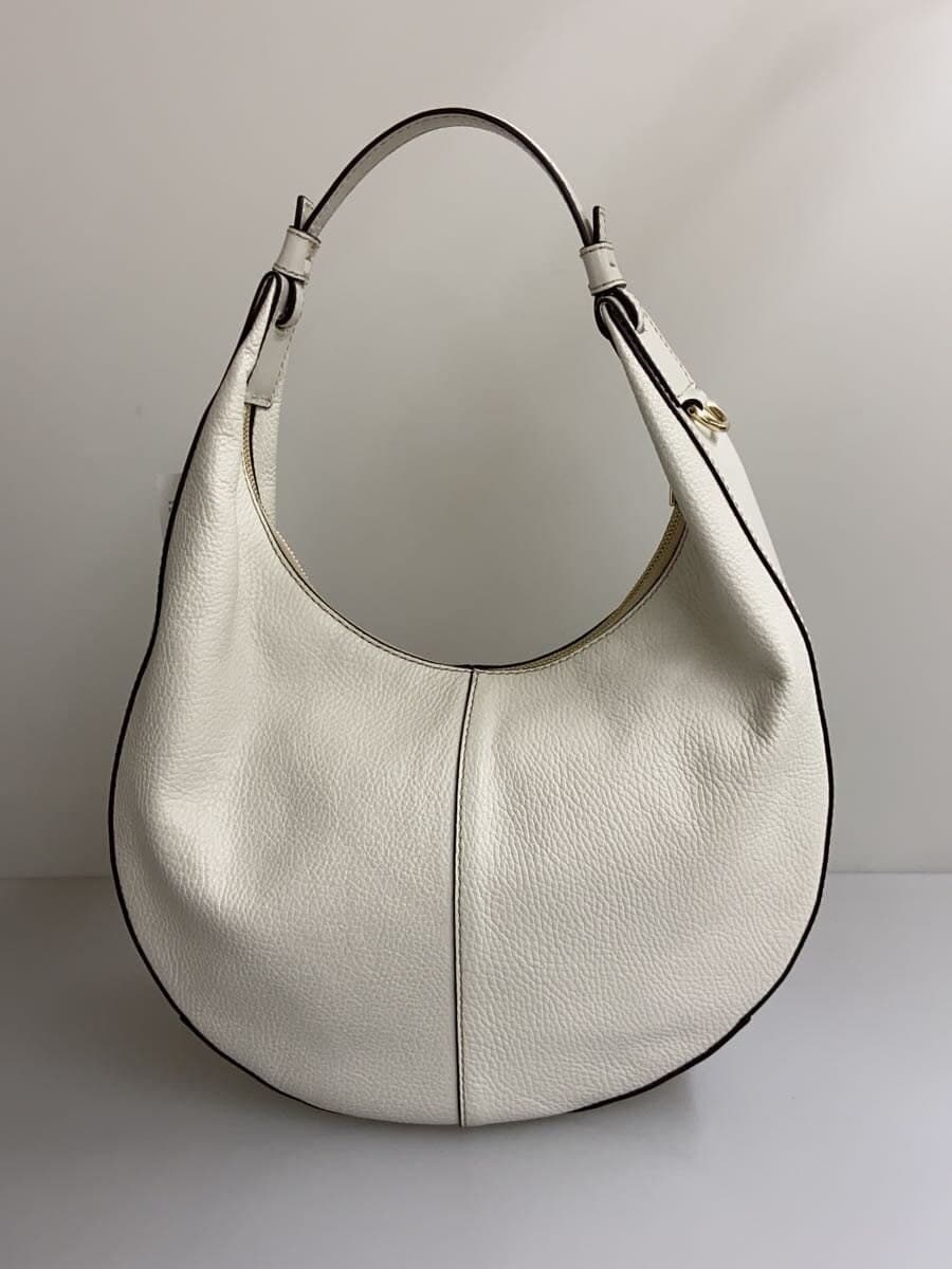 FURLA Tote Bag Leather White Solid Color WB00873 3
