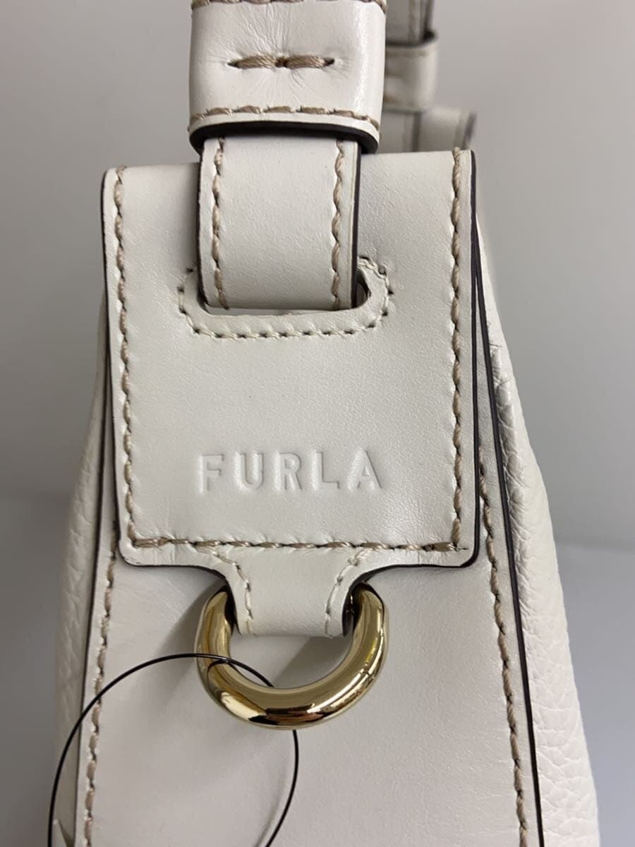 FURLA Tote Bag Leather White Solid Color WB00873 5
