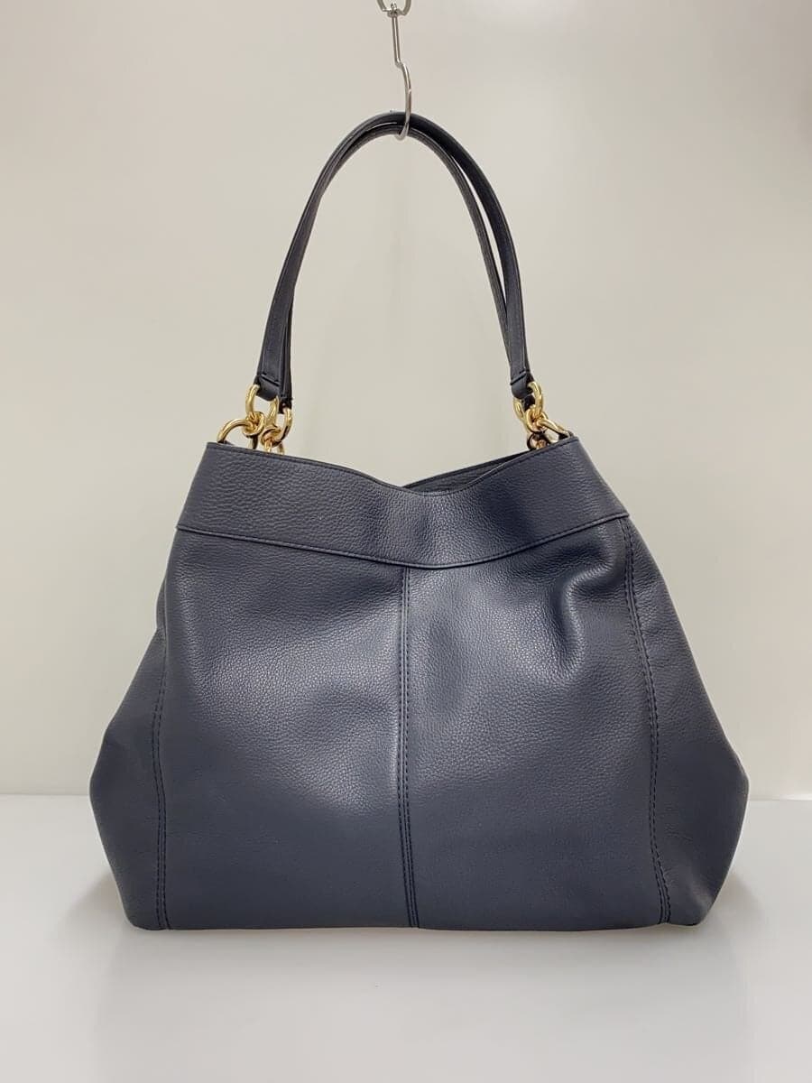 COACH Tote Bag Leather Navy F23511 3