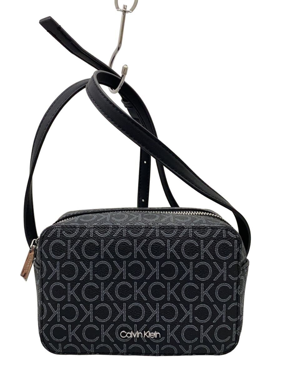 Calvin Klein Shoulder Bag PVC Black All-over Print