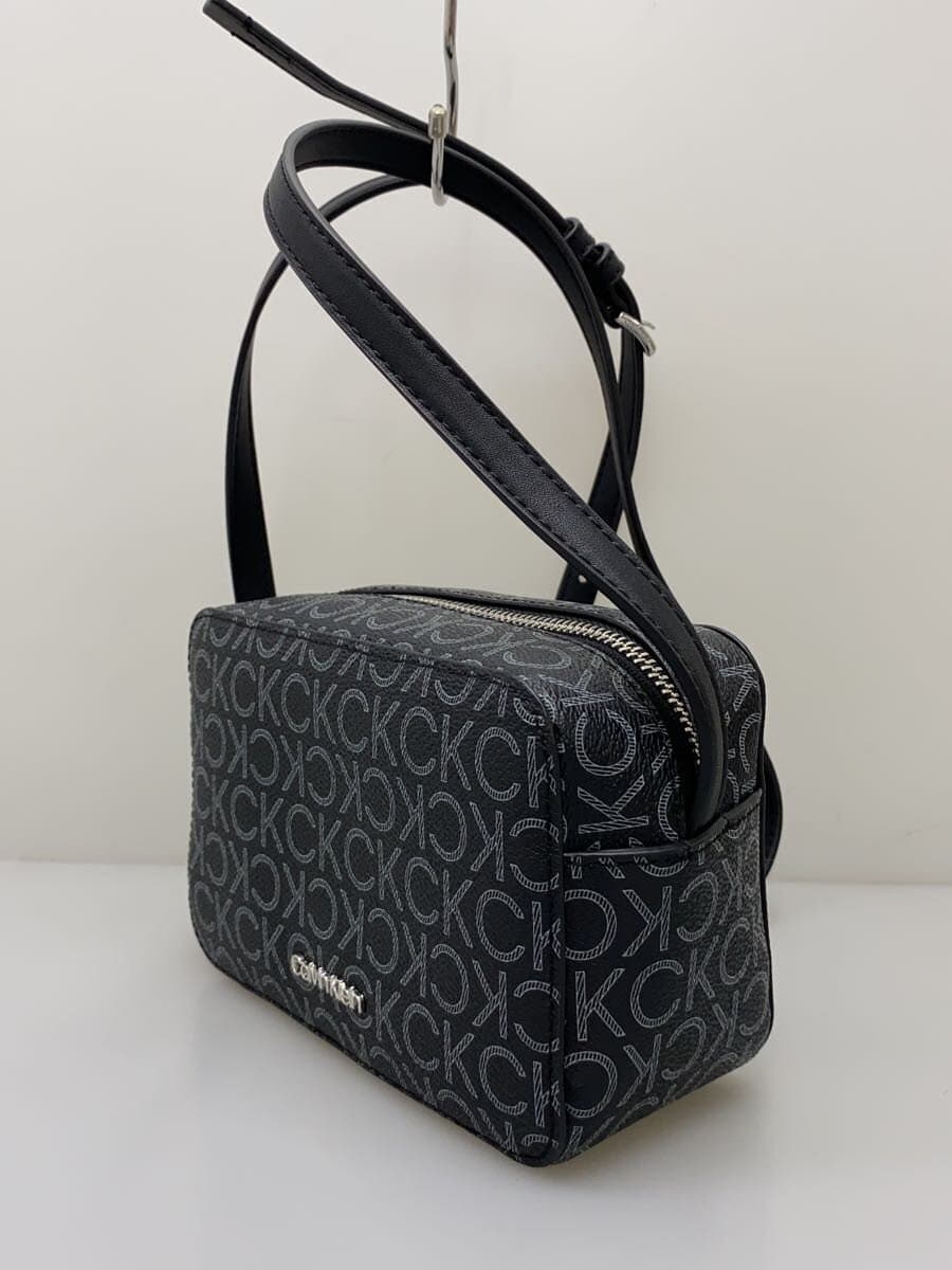 Calvin Klein Shoulder Bag PVC Black All-over Print 2