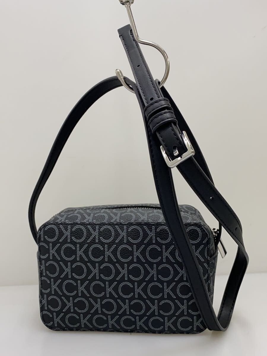 Calvin Klein Shoulder Bag PVC Black All-over Print 3