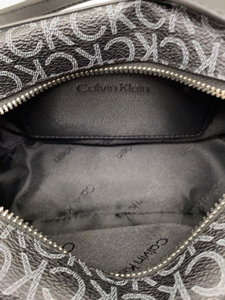 Calvin Klein Shoulder Bag PVC Black All-over Print 6