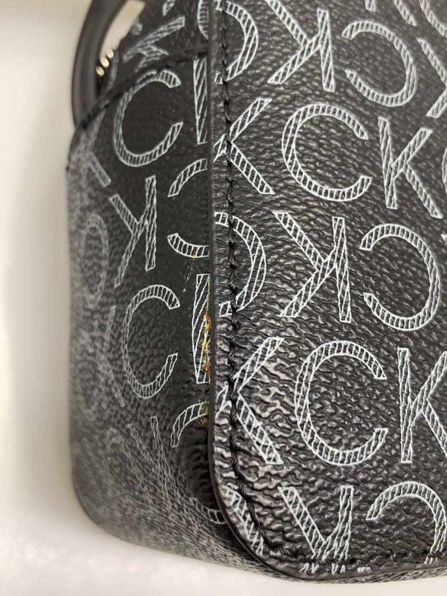 Calvin Klein Shoulder Bag PVC Black All-over Print 7