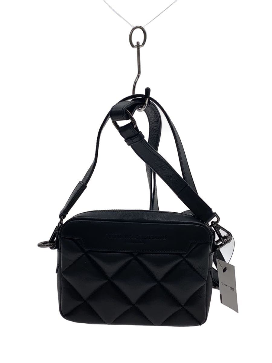 ANTONIO CRISTIANO Shoulder Bag Cowhide BLK Solid AC-360549 2-Way