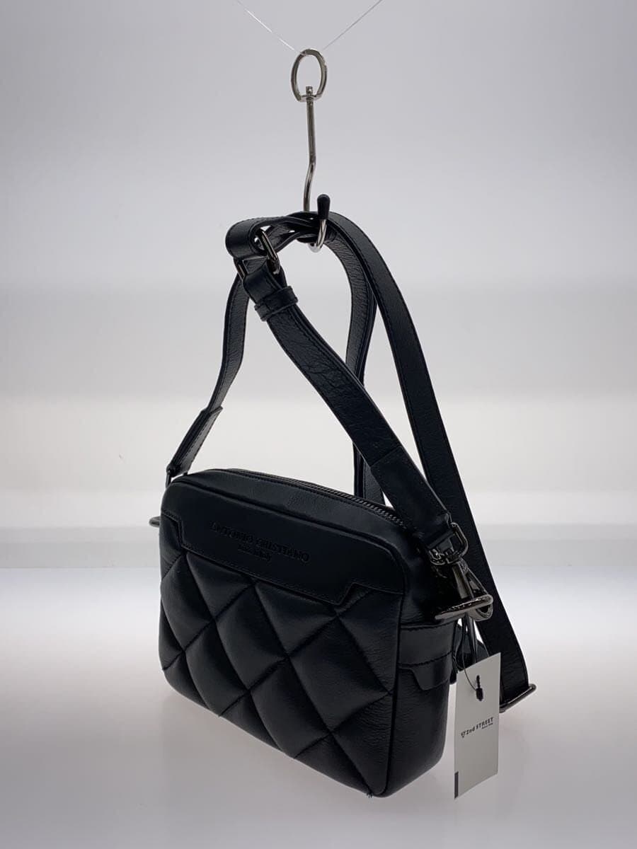 ANTONIO CRISTIANO Shoulder Bag Cowhide BLK Solid AC-360549 2-Way 2