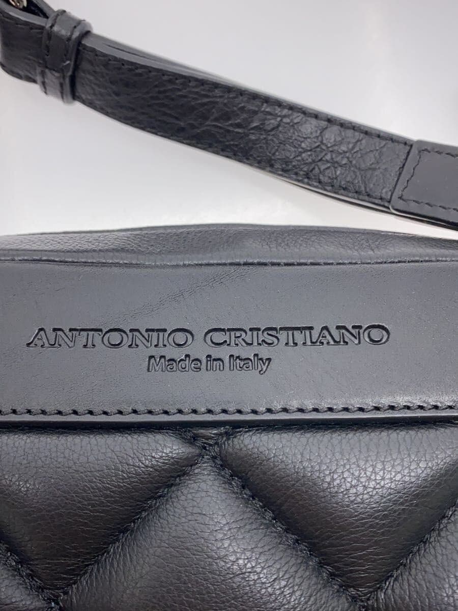ANTONIO CRISTIANO Shoulder Bag Cowhide BLK Solid AC-360549 2-Way 5