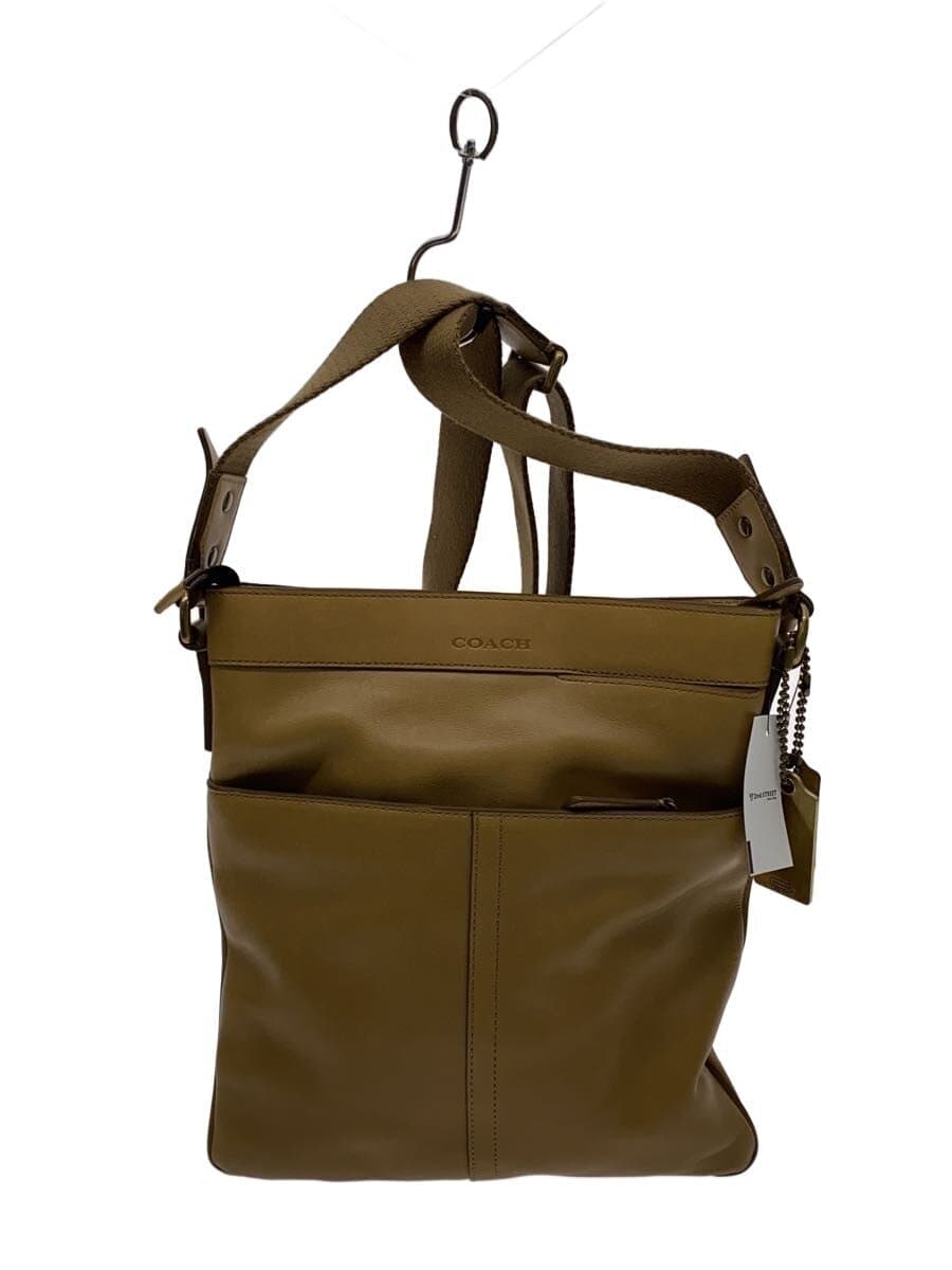 COACH Shoulder Bag Leather BEG Solid j1276-70710