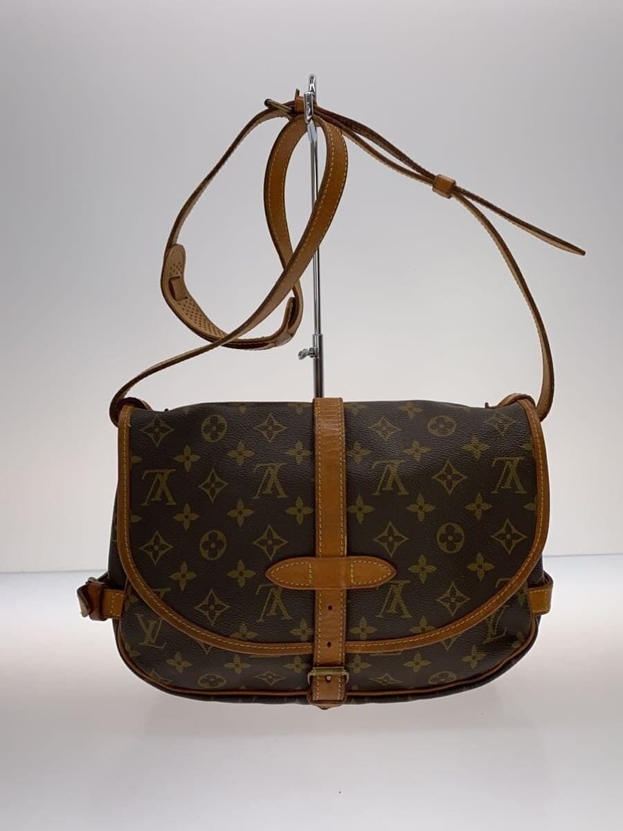 LOUIS VUITTON1)Saumur 30_Monogram Canvas PVC BRW All Over Pattern 3