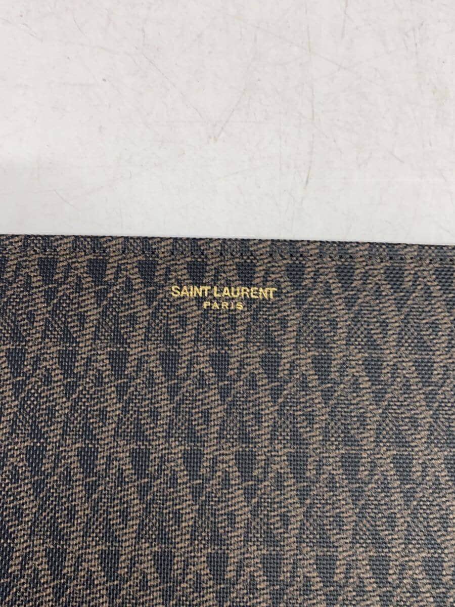 SAINT LAURENT Second Bag PVC BRW All Over Pattern 5