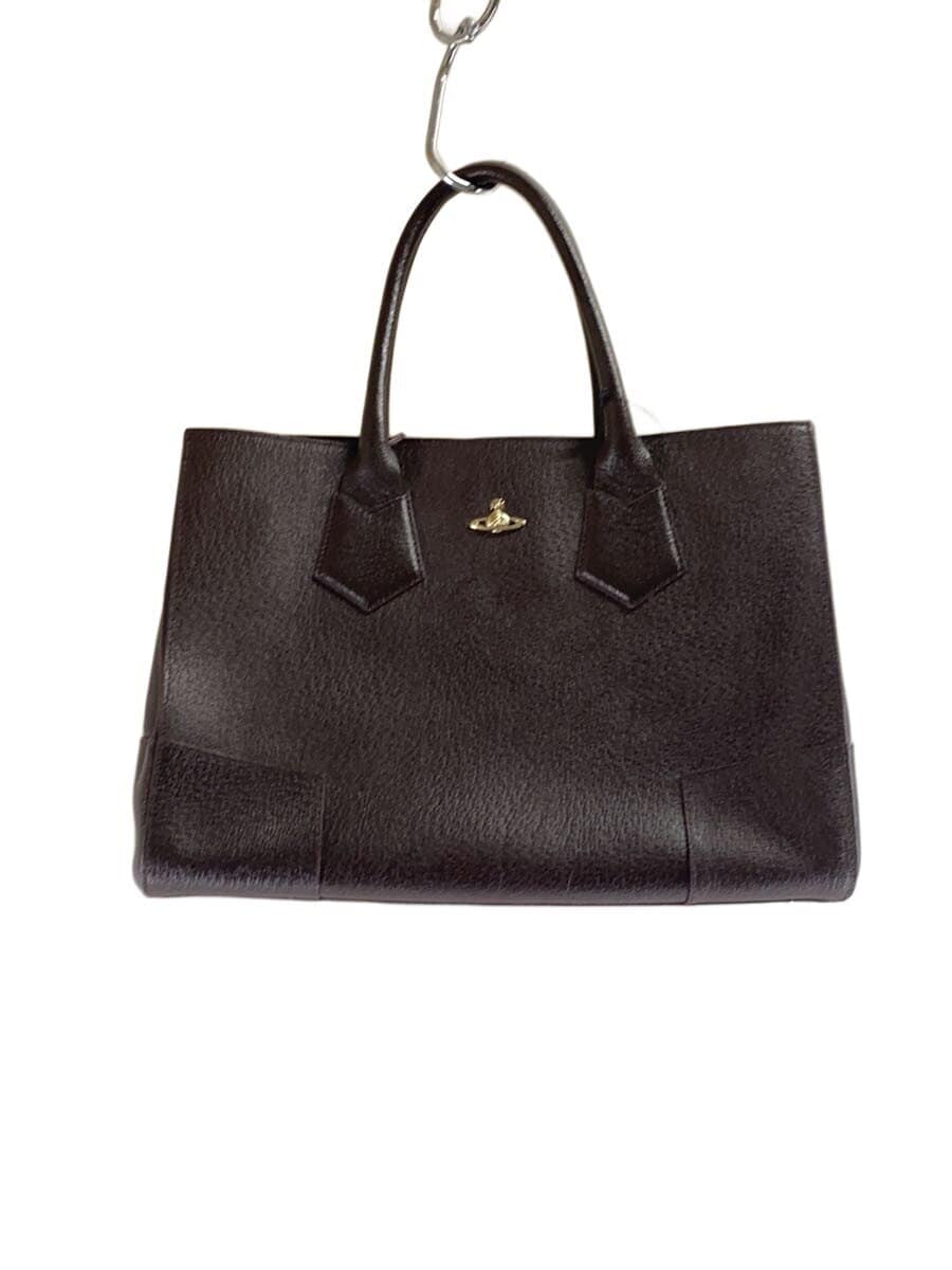 Vivienne Westwood Tote Bag Leather BRW Solid 3