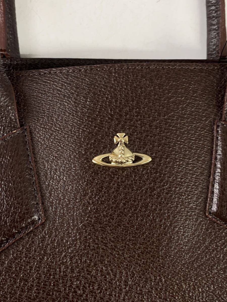 Vivienne Westwood Tote Bag Leather BRW Solid 5