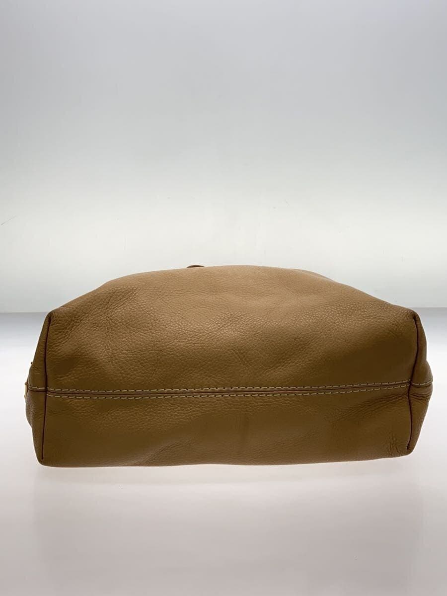 PRADA Tote Bag Leather BEG 4