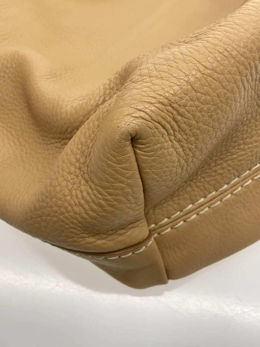 PRADA Tote Bag Leather BEG 7