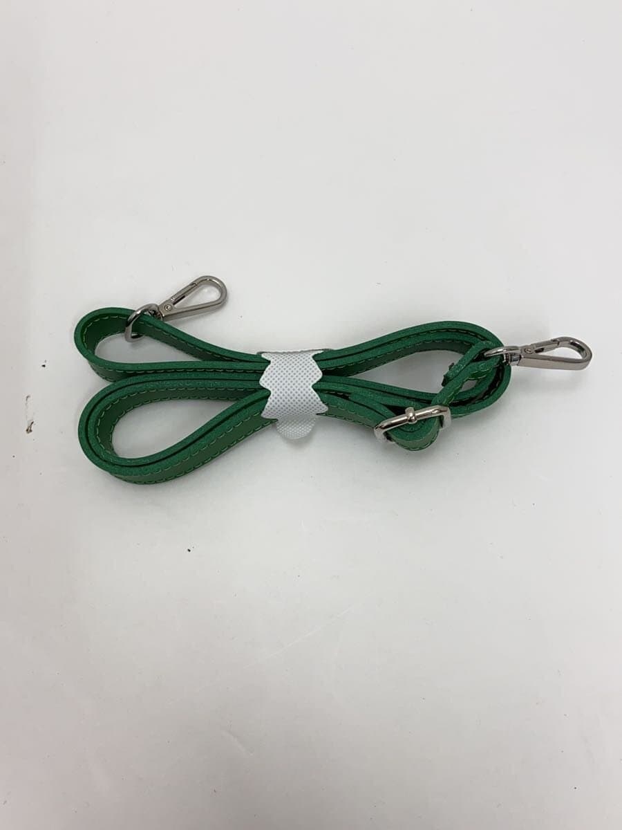 Other Brand Genuine Leather Handle 2-Way Basket Bag Made in Italy Cotton GRN 7