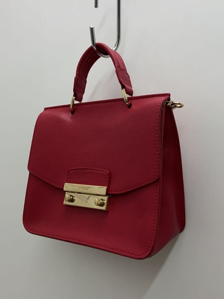 FURLA Shoulder Bag Leather RED G6808 2