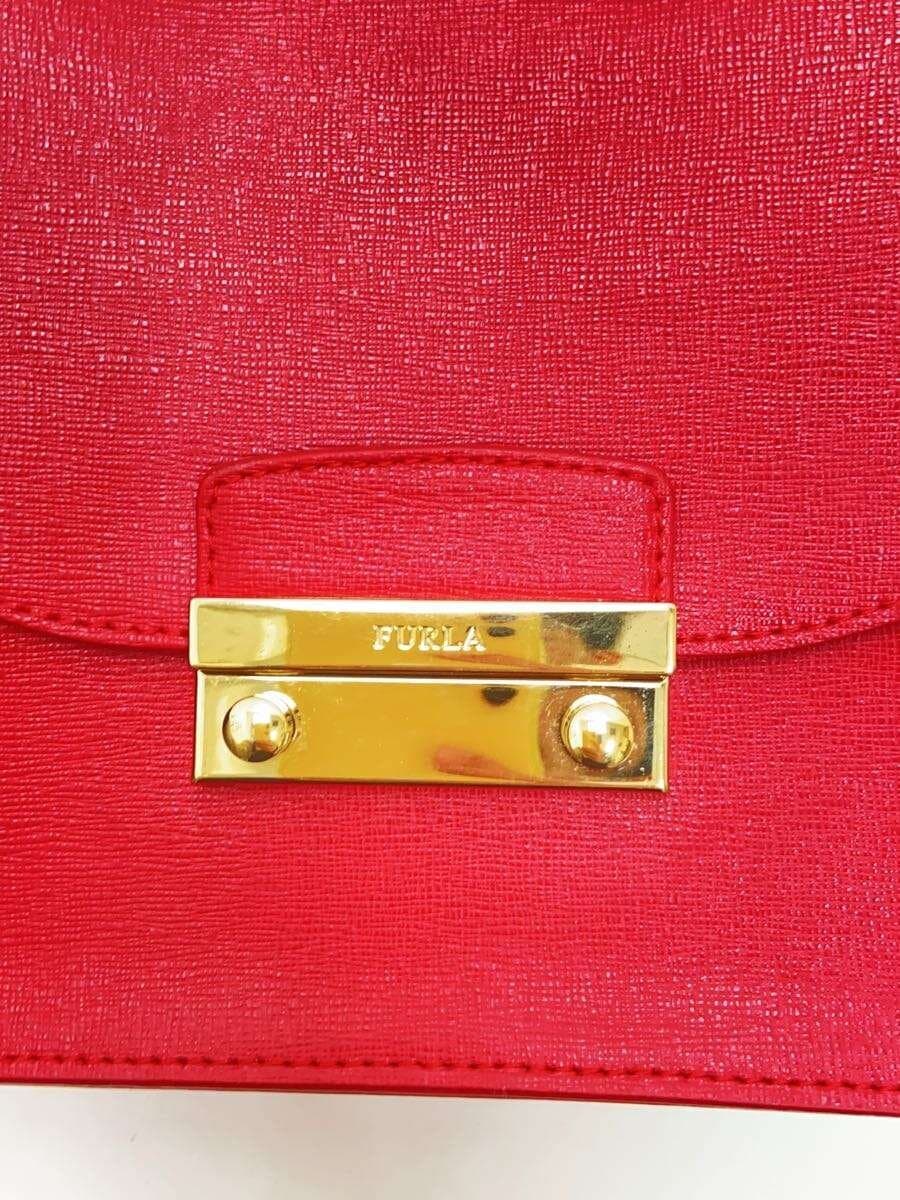 FURLA Shoulder Bag Leather RED G6808 5