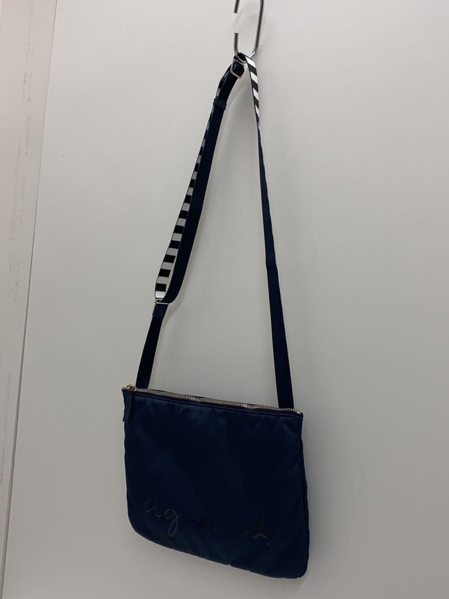 agnes b. Shoulder Bag Nylon NVY JS13-03 2