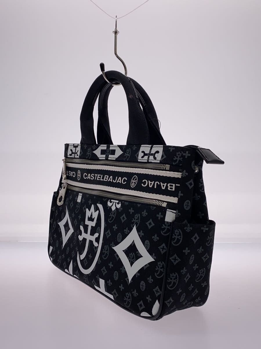 CASTELBAJAC handbag canvas BLK all-over pattern 2