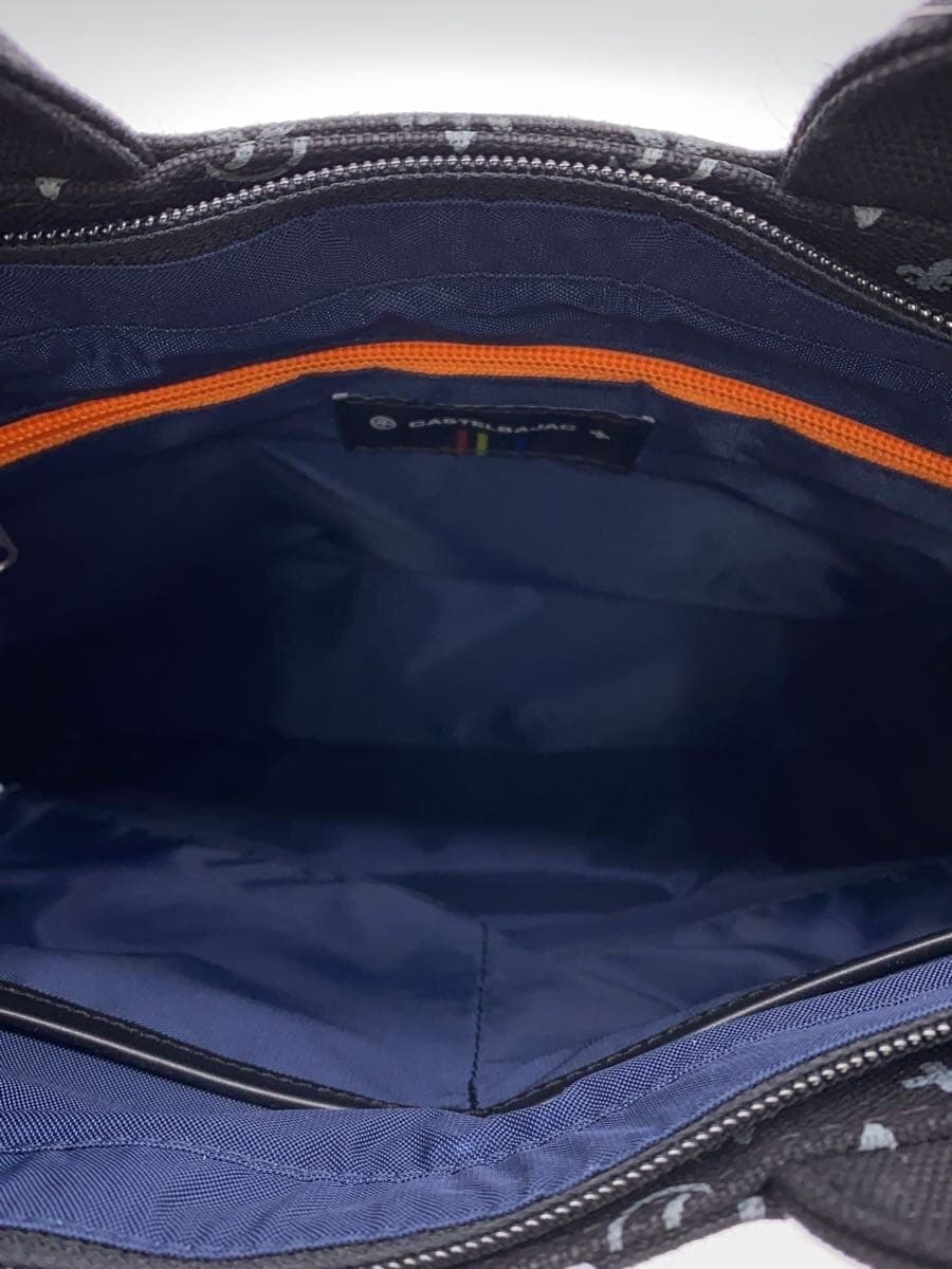 CASTELBAJAC handbag canvas BLK all-over pattern 6