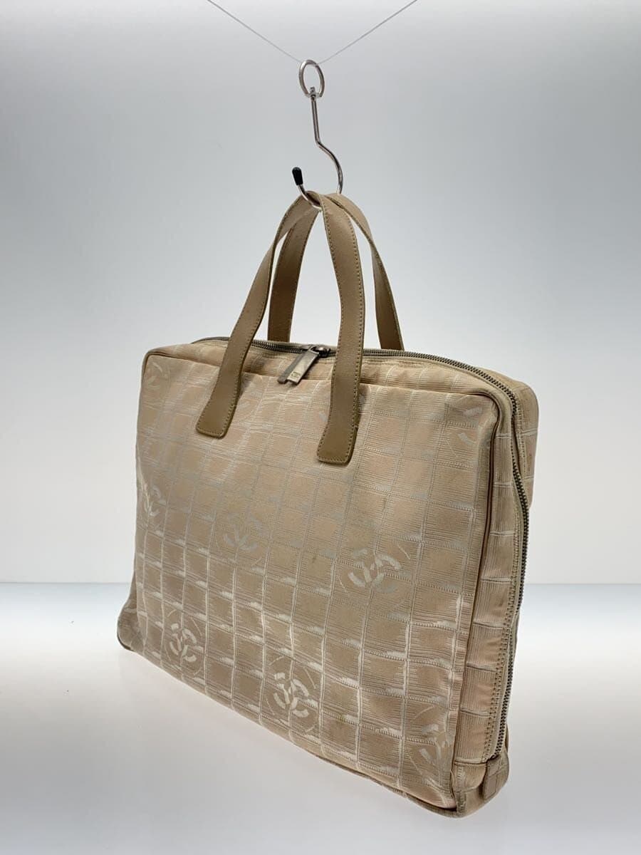 CHANEL Briefcase Nylon BEG 2