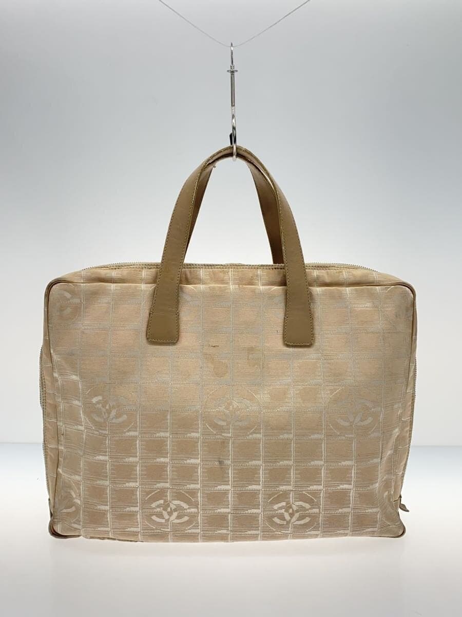 CHANEL Briefcase Nylon BEG 3
