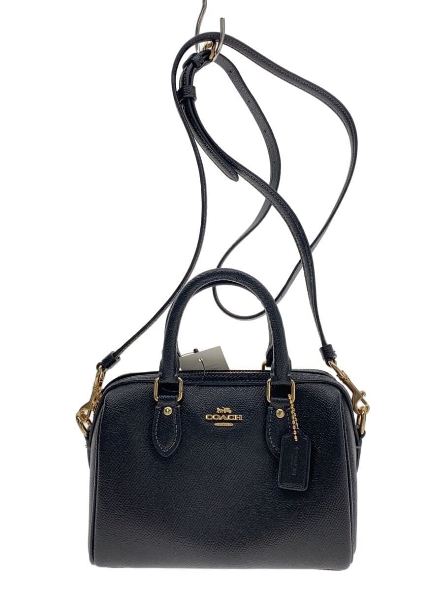 COACH Shoulder Bag Leather BLK CH157