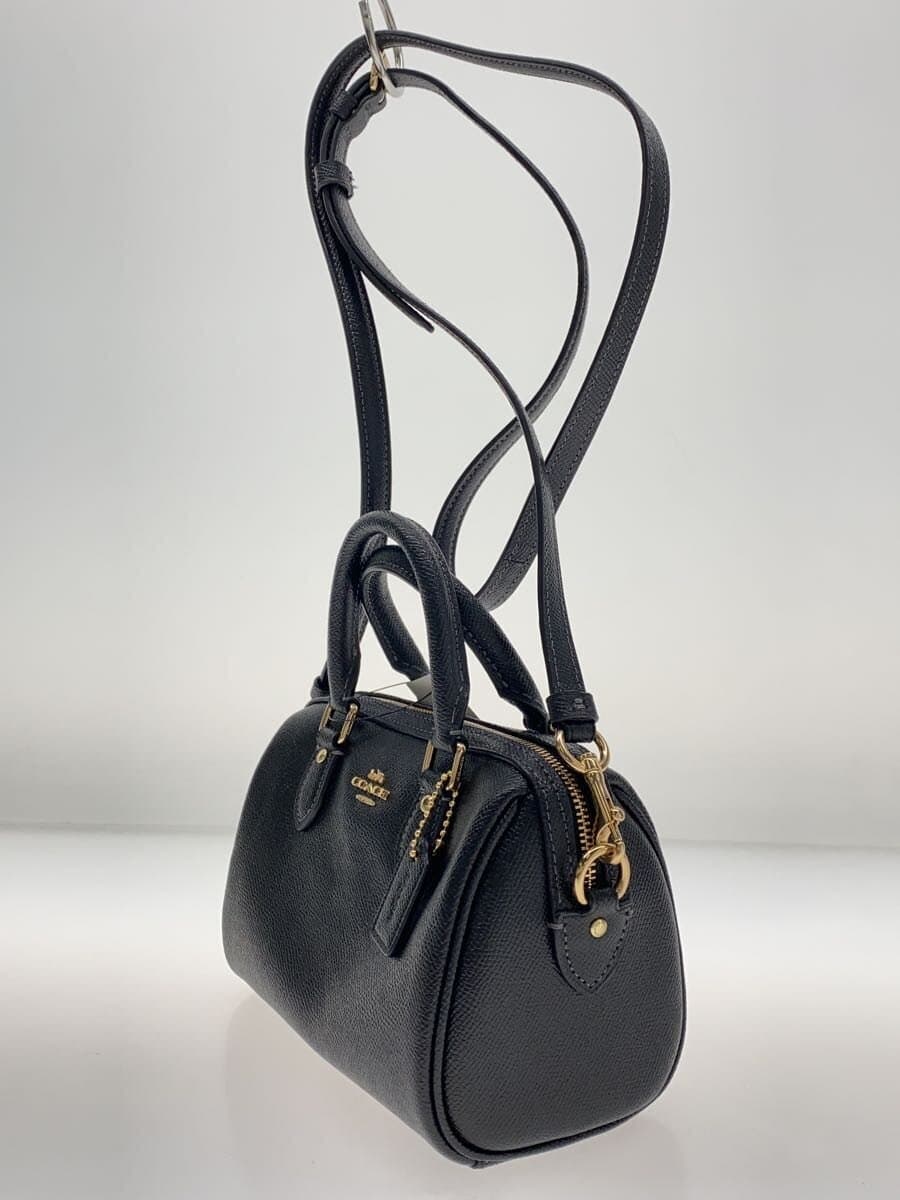 COACH Shoulder Bag Leather BLK CH157 2